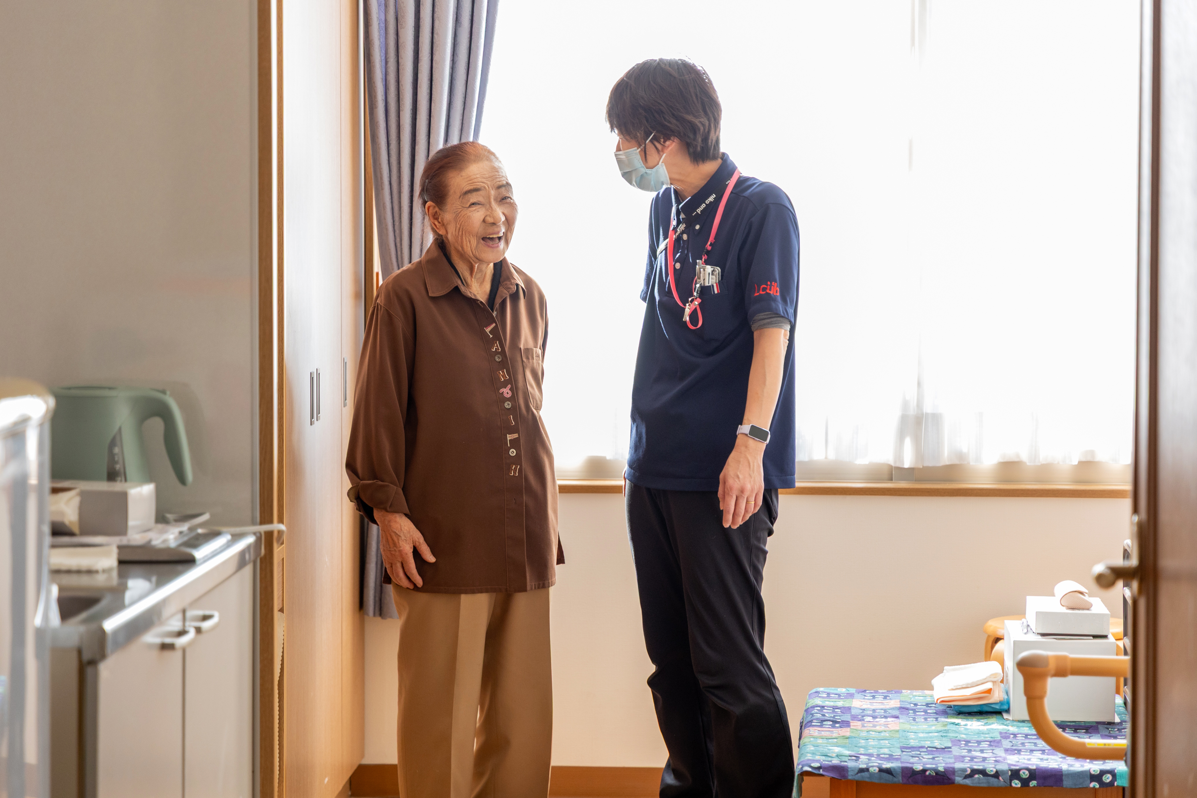 エルマールと同じ敷地内にある健院エルキューブに住む利用者さん