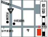 本町緑地の位置図のイラスト