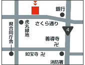 芳山公園の位置図のイラスト