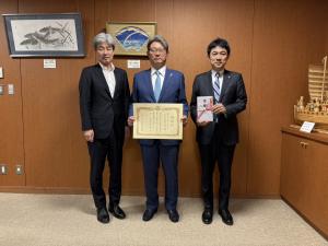寄附受納・感謝状贈呈（陸奥テックコンサルタント株式会社様 ）