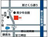 大槻公園の位置図のイラスト