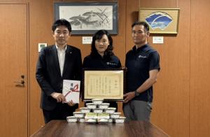 寄附受納・感謝状贈呈（日商テクノ株式会社様）