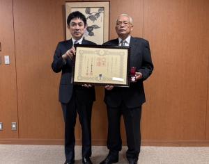 紺綬褒章伝達式(古川 力夫様)
