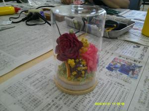 フラワーボトルの完成品
