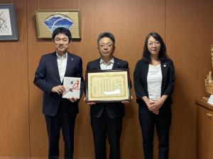 寄附受納・感謝状贈呈（郡山西北ロータリークラブ様）