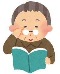 シニアの読書イメージイラスト