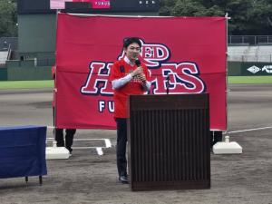 福島レッドホープスホームゲーム郡山市サポーティングマッチオープニングセレモニー・連携協定締結式①