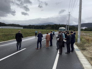 西部第一工業団地（第2期工区）の現地調査の様子