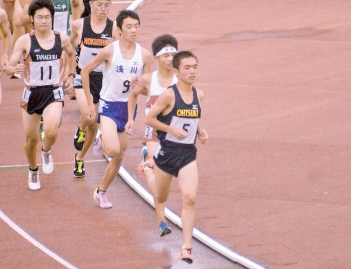 福島県中学校陸上競技大会男子3000メートルで優勝したときの写真