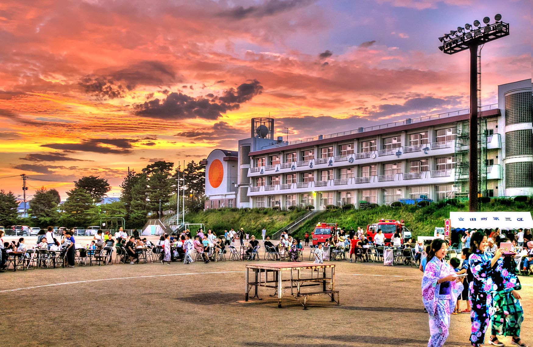 富田東小学校で開催される夏まつり