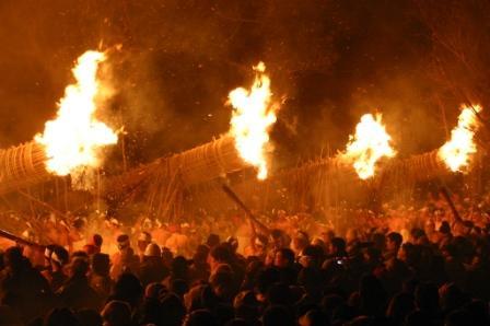 姉妹都市久留米市のお祭りの写真