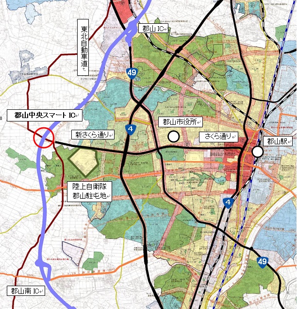 スマートインターチェンジ位置図