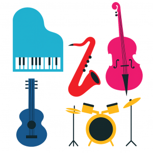 ジャズの楽器のイラスト