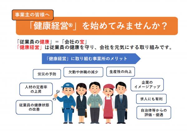健康経営の説明イラスト