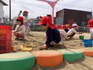 きく組砂遊び何をつくろうかな?