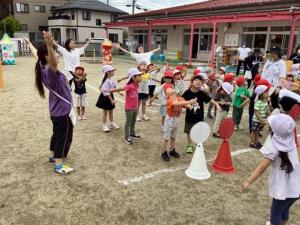 運動会予行練習 みんなで準備体操